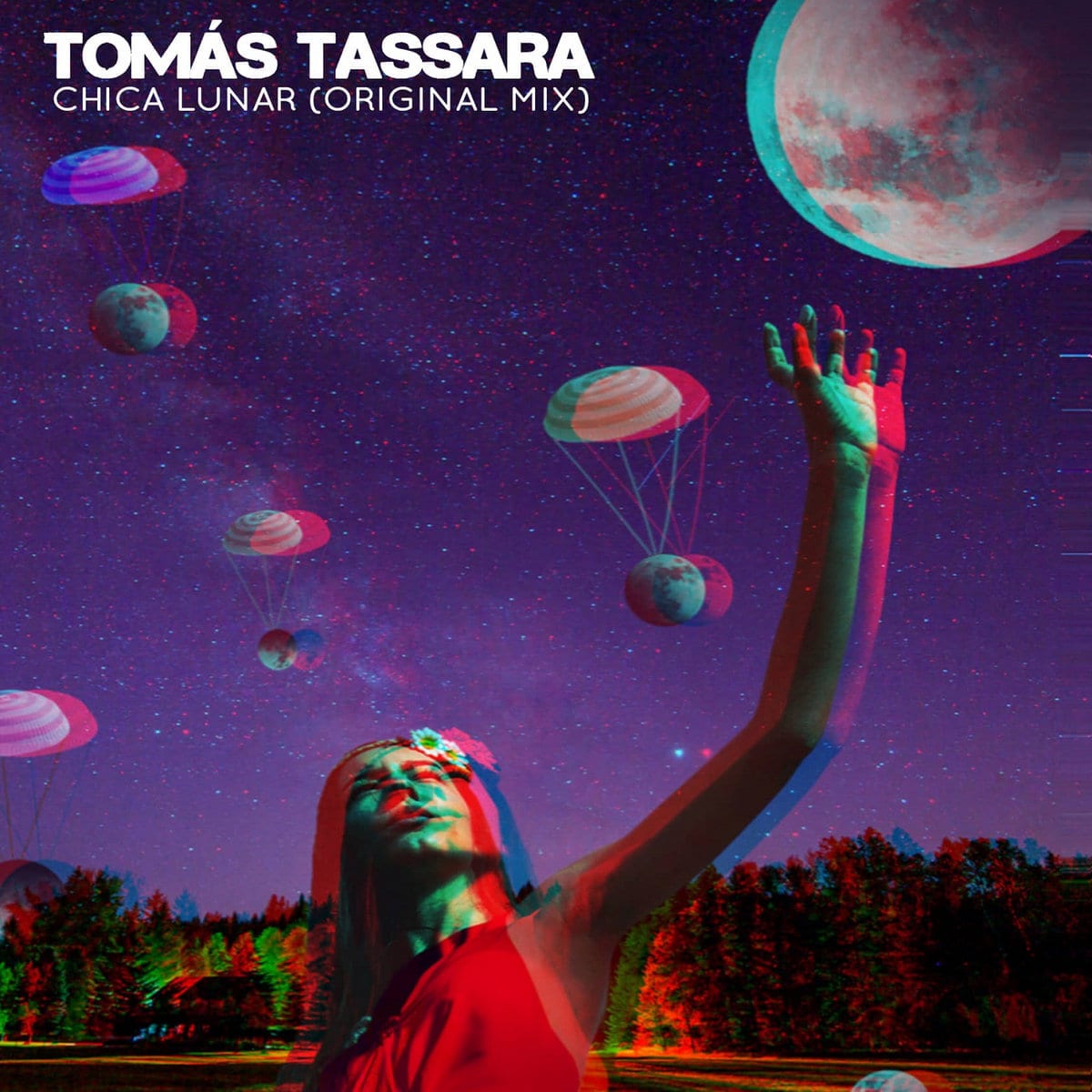 Cover art for the self-released single Chica Lunar by Tomas Tassara.
