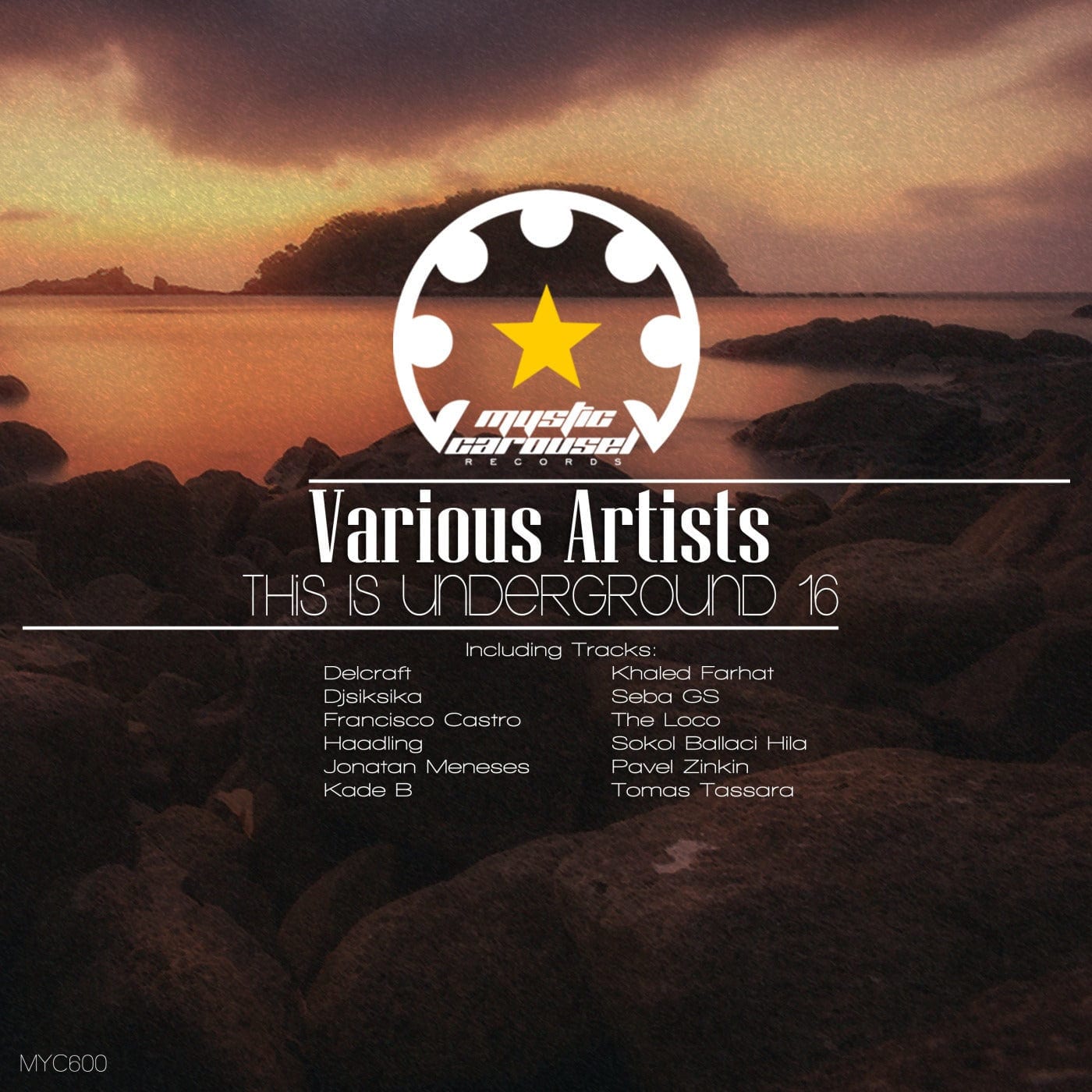 Cover art for the various-artists compilation This Is Underground 16 on Mystic Carousel Records, which includes Time for Running by Tomas Tassara.